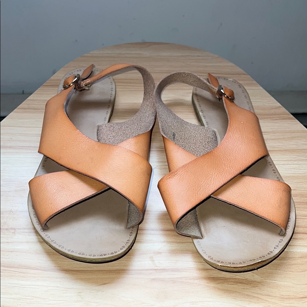 Women's Tan Leather Sandals
